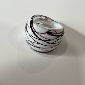 Striped Vintage Murano Ring